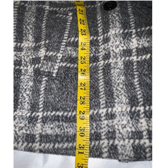 IKE BEHAR Double Breasted Plaid Coat in Soft Fleece - Women's Size M - Cozy! - Picture 9 of 12